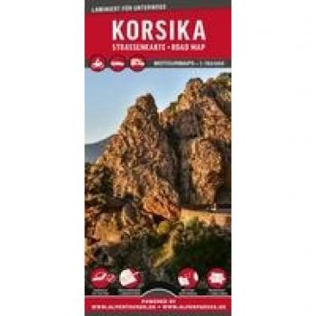 MoTourMaps Korsika Auto- und Motorradkarte 1:150.000