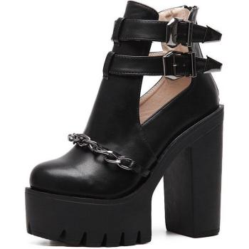 Gdgydh Botines de Mujer con Corte Informal y Tacón Grueso
