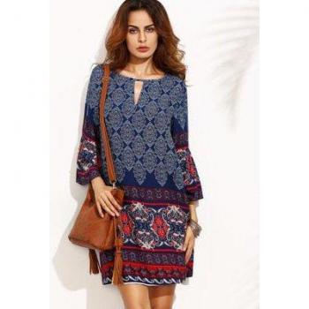 Robe Ethnique Rétro Femme