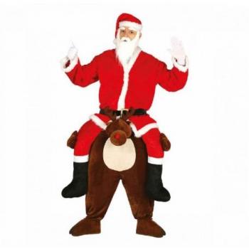 Disfraz de Papá Noel a hombros