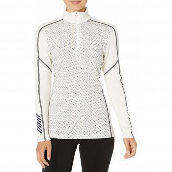 Camisa Helly Hansen W HH LIFA Merino Graphic 1/2 Z, Blanco