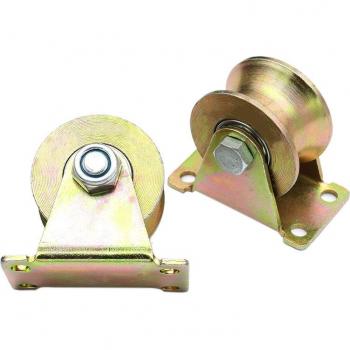Roue de porte coulissante à rainure en U, 2 pouces, 2 pièces