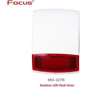 Focus 433MHz Battery-Powered Flashing Alarm Siren