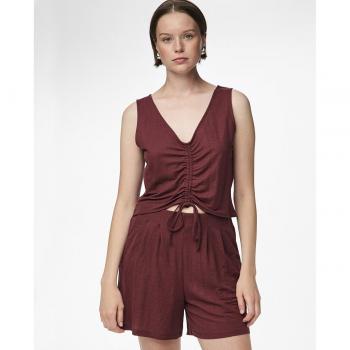 Top Fruncido con Abertura Superior Mujer
