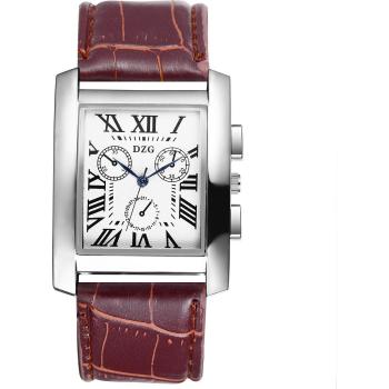 Brown Leather Quartz Timepiece for Everyday Use
