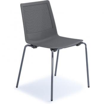 Harmony multi-purpose chair with chrome 4 leg frame - grey HRM504C-GR