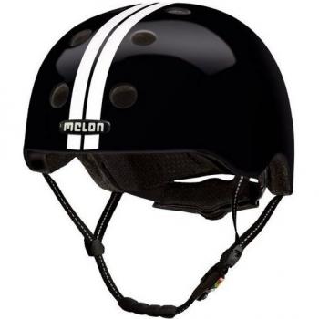 Melon Straight Fahrradhelm Weiß Schwarz, leicht und verstellbar