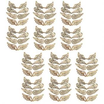 Patchs d’anges en bois – 80 pièces décoratives