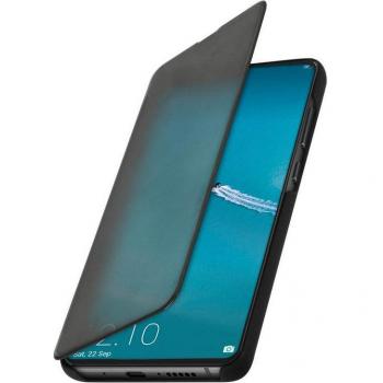 Funda Libro Efecto Espejo Negra Huawei Mate 20 Tapa translúcida Soporte
