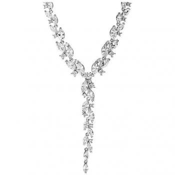 Jon Richard Silver Navette Necklace for Women