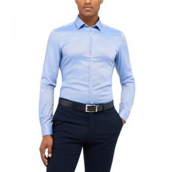 Langarmhemd ETERNA SUPER SLIM in blau, Herren, Größe 44