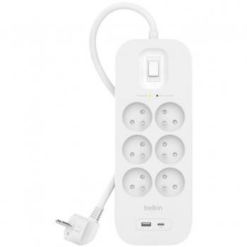 Belkin Überspannungsschutz mit USB C 6 Steckdosen
