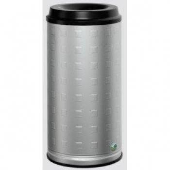 Corbeille à déchets en aluminium 20 l, couleur argent antique