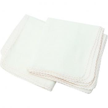 10pcs Natural Cotton Facial Towels - White Muslin Makeup Cloths