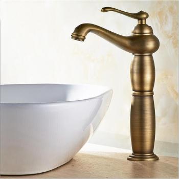 Mélangeur de lavabo en laiton massif style vintage