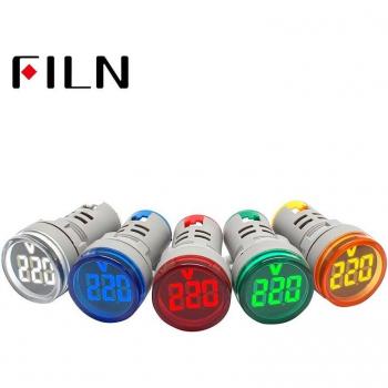 22mm LED Voltmeter Display Light AC60-500V for Marine Use