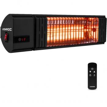 Chauffage de terrasse 2000W - Professionnel - Avec télécommande, minuterie, réglage de la chaleur et écran LCD - Volsini