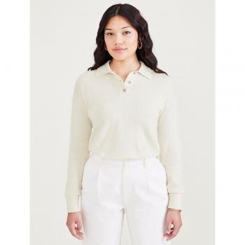 Dockers Jersey de mujer con cuello tipo polo en algodón