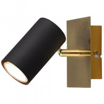 TRIO Leuchten Dimmbarer Wandstrahler, Schwarz-Gold, für Innenräume