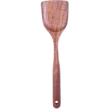 Natürlicher Teak-Reis-Sieb- und Löffel-Kombi