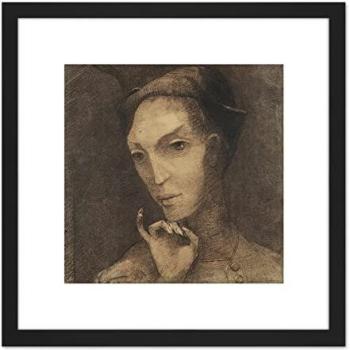 Mephistopheles by Odilon Redon – 8x8 Square Wood-Frame Canvas