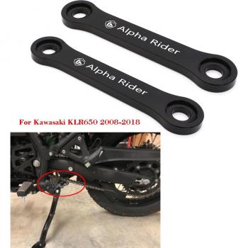 2-Inch Rear Lowering Link Set CNC Black for Kawasaki KLR650