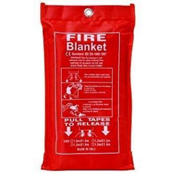 Large Quick Release Fire Safety Blanket with Bag and Wall Bracket 1m x 1.5m