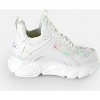 Buffalo Lace-Up Female Size 7 Sneakers (White)