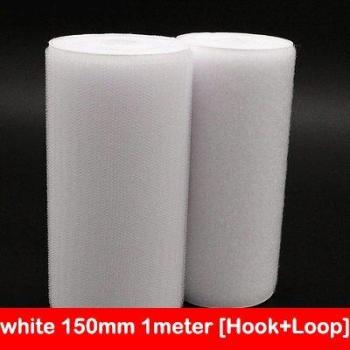 Ruban de boucle et crochet 150mm, blanc