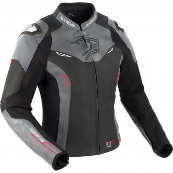 Bering Giacca Moto Donna Snap Nero-Grigio
