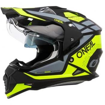 Oneal Sierra R Casco de motocross - Negro Amarillo (2XL)