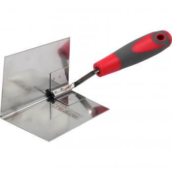 Faithfull Internal Corner Trowel in Stainless Steel with Soft Grip