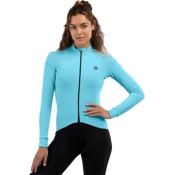 Maillot Térmico de Ciclismo Siroko M4 Bail Mujer Cian Neón