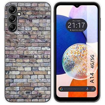 Tumundosmartphone Funda Silicona Samsung Galaxy A14 Personalizada Diseño Ladrillo 02