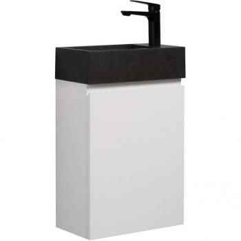 Mobiletto per WC Gabinetto Angela 40 cm in Bianco Opaco