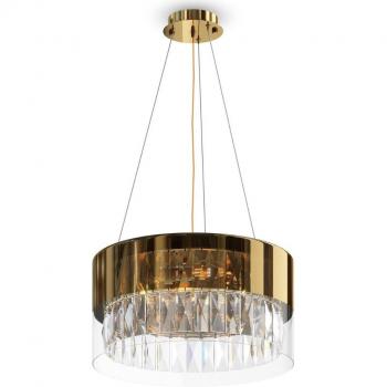 Lámpara de Techo 4 Luces Dorada de Acero Inoxidable Ø 40 cm