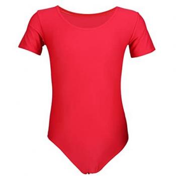 Aquarti Turnanzug Mädchen Kurzarm Ballett Trikot