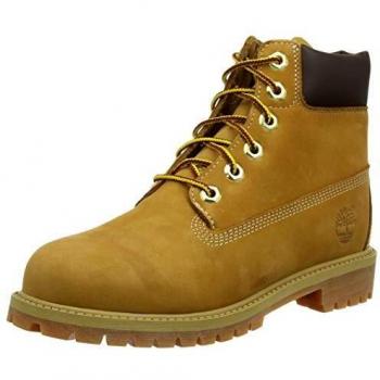 Timberland 6 pouces Premium Imperméable (Junior), Bottes Garçon Mixte-Enfant, Jaune (Wheat Nubuck), 35.5 EU
