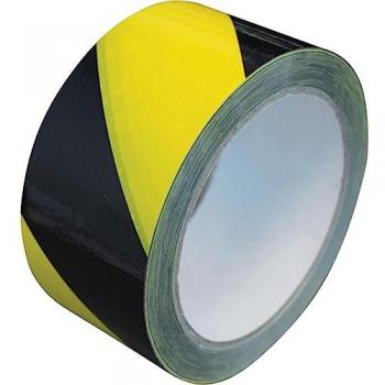 Laminated Self-Adhesive Hazard Tape – Black & Yellow, 50mm × 33m