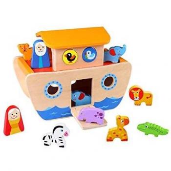 Arca de Noé de Madera con Animales