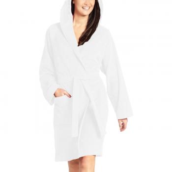 VOSSEN Unisex Bademantel TEXAS Weiss weiss | L