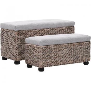 Puf Gris Jacinto 2‑pcs
