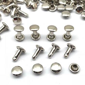 100 Sets 6x8mm Double Cap Snap Rivets for Belt Decoration