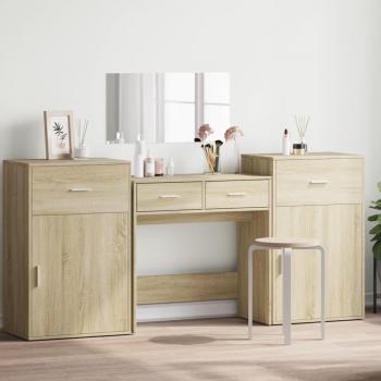 Coiffeuses 4 pcs en chêne Sonoma – bois d’ingénierie