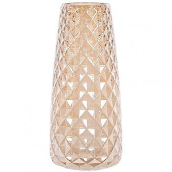 Vase décoratif en verre 23 cm couleur orange PACHEIA