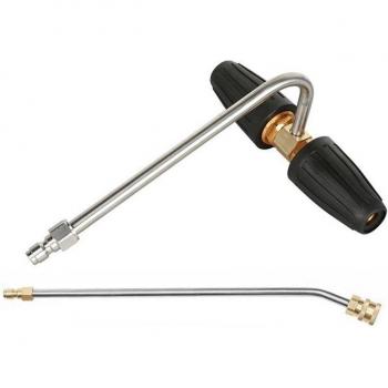 Buse Rotative Haute Pression 1/4 Pouce 4000PSI avec Tige Incurvée de 30° pour Nettoyage Auto