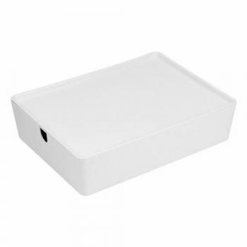 Caja Apilable Confortime 35×26×8,5 cm con Tapa – Ordenación Modular