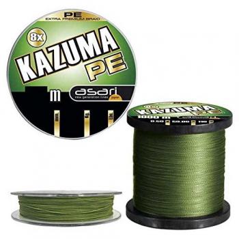 Fil de pêche tressé Asari Kazuma 8x 300m Vert 0.20mm