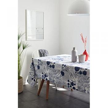 Nappe Bleu Anti-tache Imprimé - RIVAGE