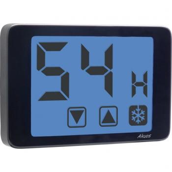 Igrostato Vemero Digitale con Display Touch a Schermo Tattile per Muro, Modello Akuos VE477600, 230V, Colore Nero